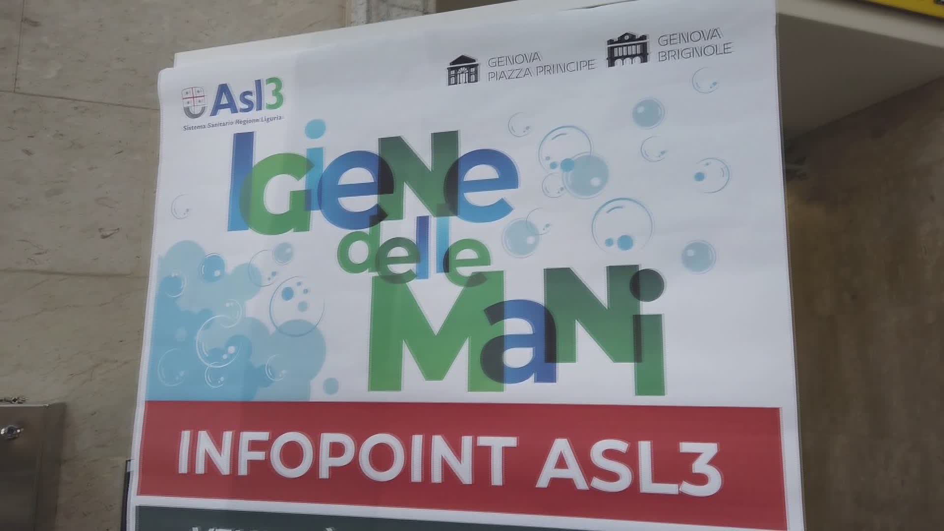 L'importanza dell'igiene delle mani: gli infopoint di ASL3 nelle stazioni di Genova