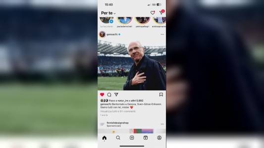 Eriksson, anche il Genoa omaggia il tecnico svedese: "Siamo tutti con lei"