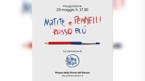 Genoa, in mostra "Matite e pennelli rossoblù. Le caricature di Franco Buffarello"