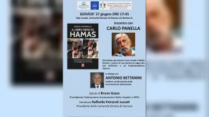 Genova: "Libro nero di Hamas" di Panella, presentazione con Bettanini il 27 giugno alla Comunità Ebraica