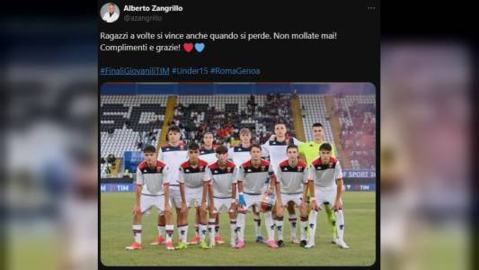 Genoa Under 15, il presidente Zangrillo: "A volte si vince anche quando si perde, ragazzi non mollate mai!"