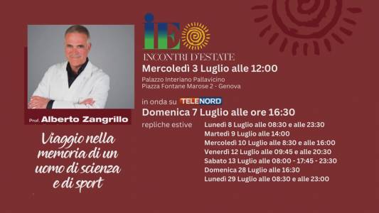 Incontri d'Estate, sul palco il Professor Zangrillo: viaggio nella memoria di un uomo di scienza e di sport