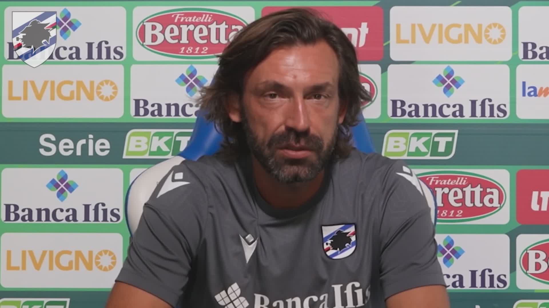 Sampdoria, Pirlo: "Calendario duro ma i nostri tifosi ci daranno la spinta"