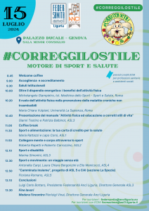 Genova, lunedì 15 al Ducale "#Correggilostile": evento su sport, alimentazione e salute