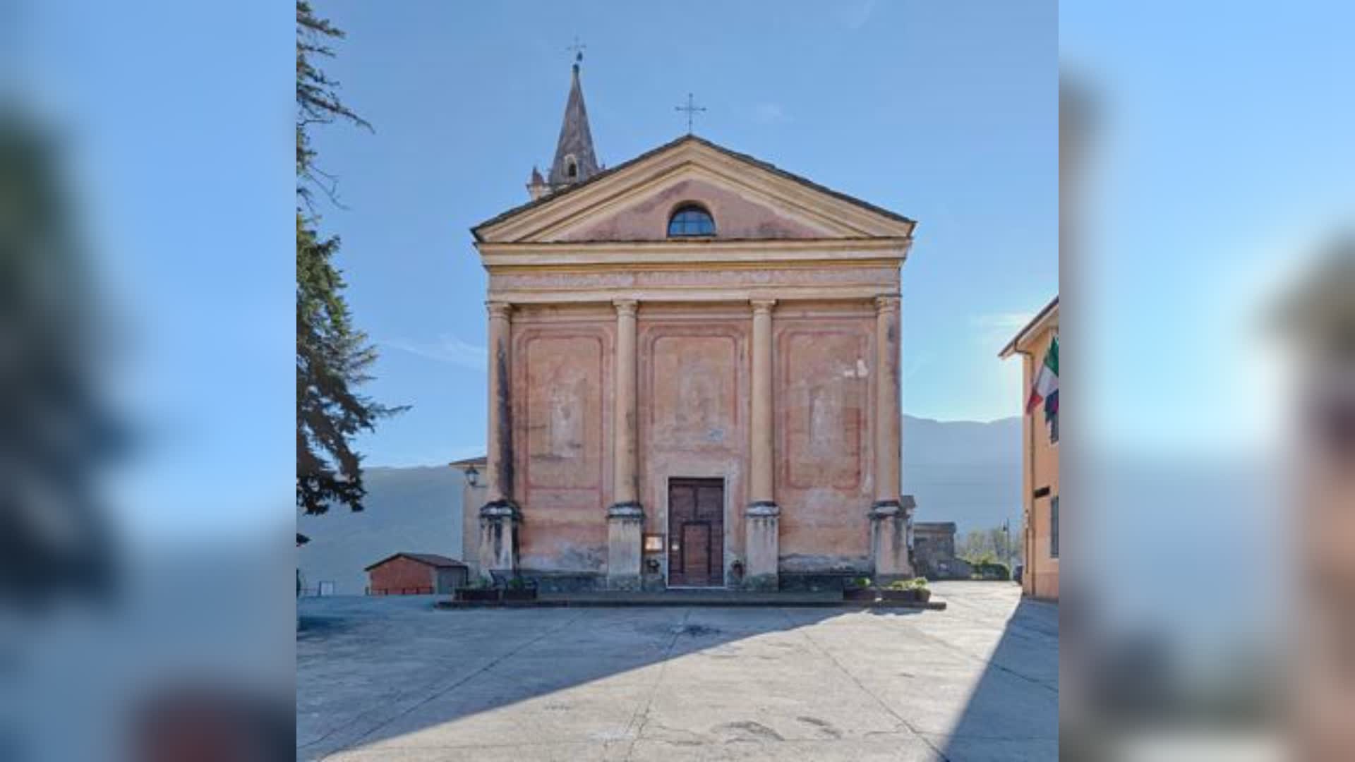 Cosio d'Arroscia, inaugurata la riqualificata piazza della chiesa. Scajola: "Intervento significativo"