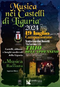 Campomorone: Venerdì il Trio dell'Appennino in "Musica nei Castelli di Liguria"