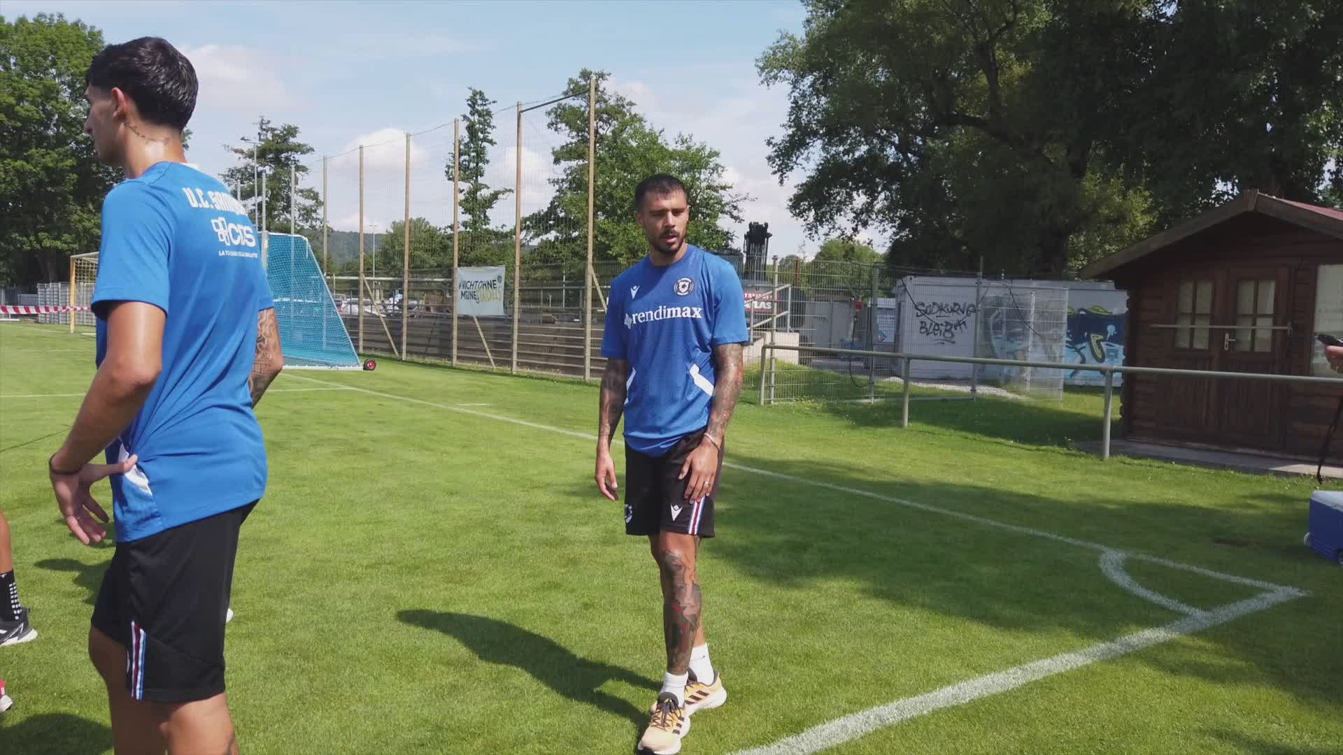 Sampdoria, Venuti è ufficiale: le immagini del primo allenamento a Jena