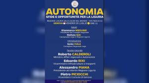 Liguria, autonomia: convegno Lega con Rixi e Calderoli il 26 luglio in Regione