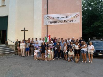 Mignanego, festa in piazza per l'arrampicatrice Camilla Moroni in partenza per l'Olimpiade