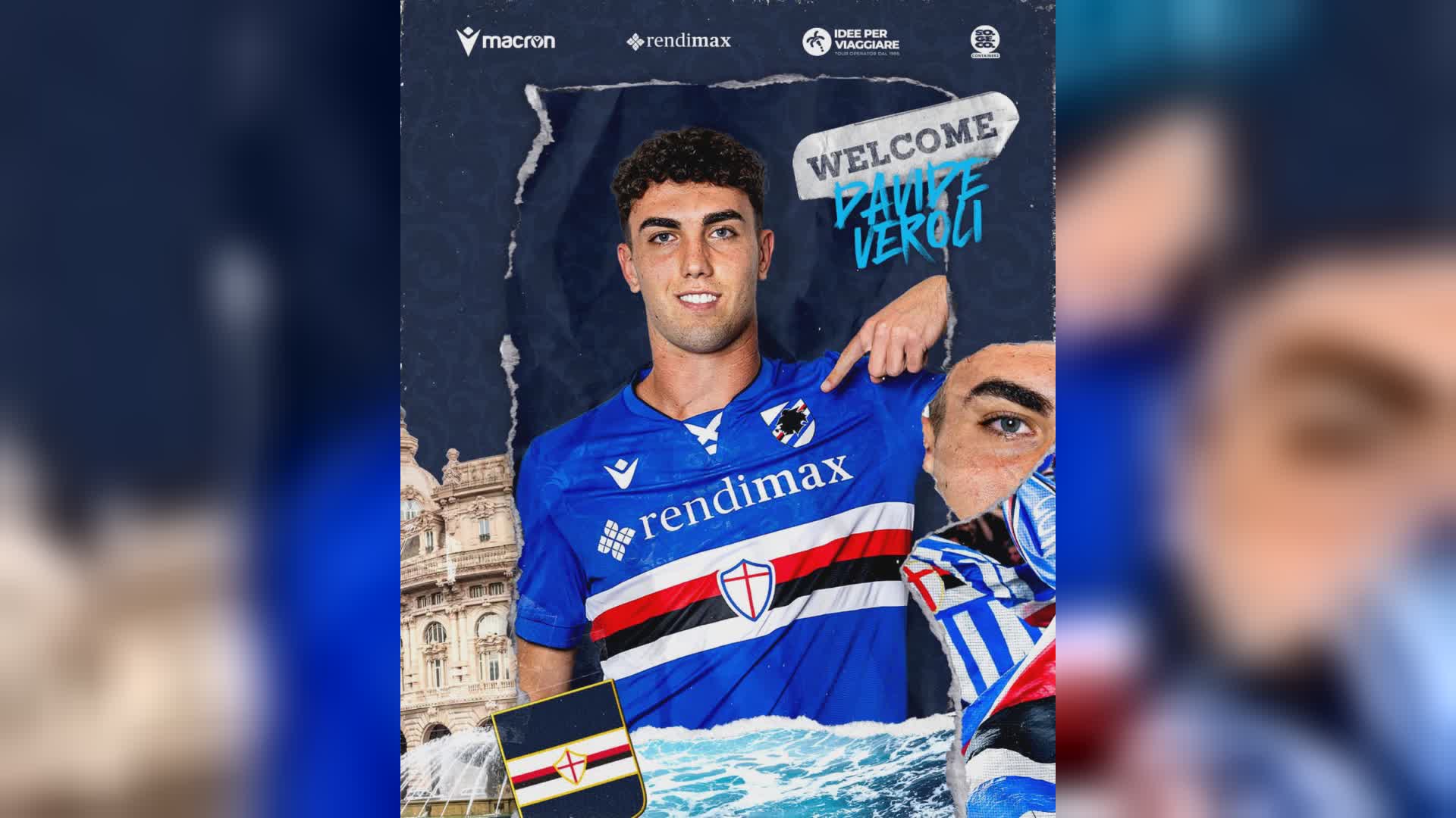 Sampdoria, ufficiale Veroli in prestito dal Cagliari: contratto fino a giugno 2028