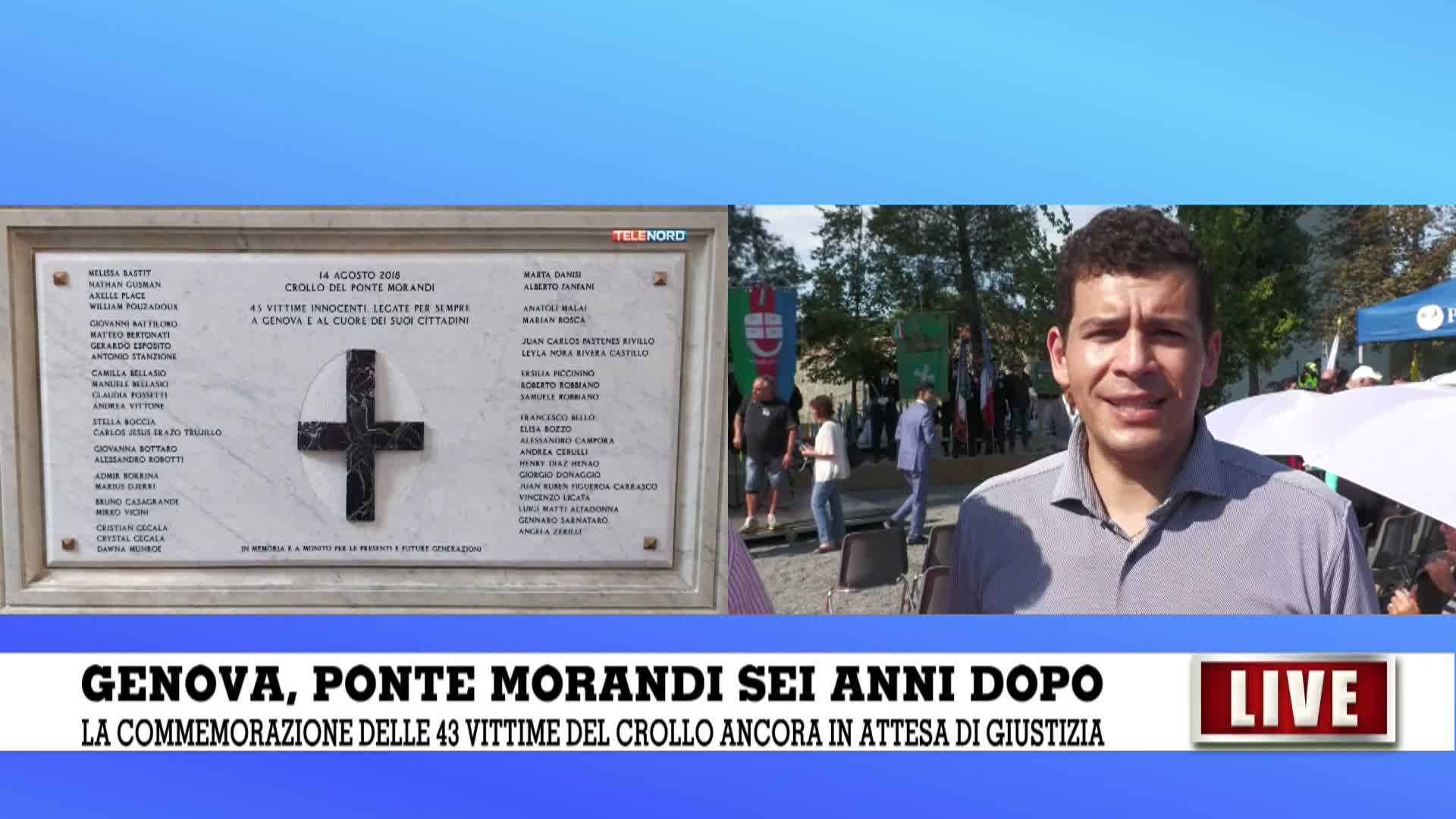 Live- Genova, ponte morandi sei anni dopo