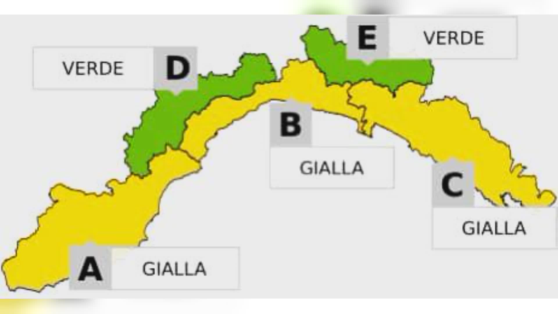 Maltempo in Liguria, allerta gialla sulla costa dalla mezzanotte alle 14 di oggi