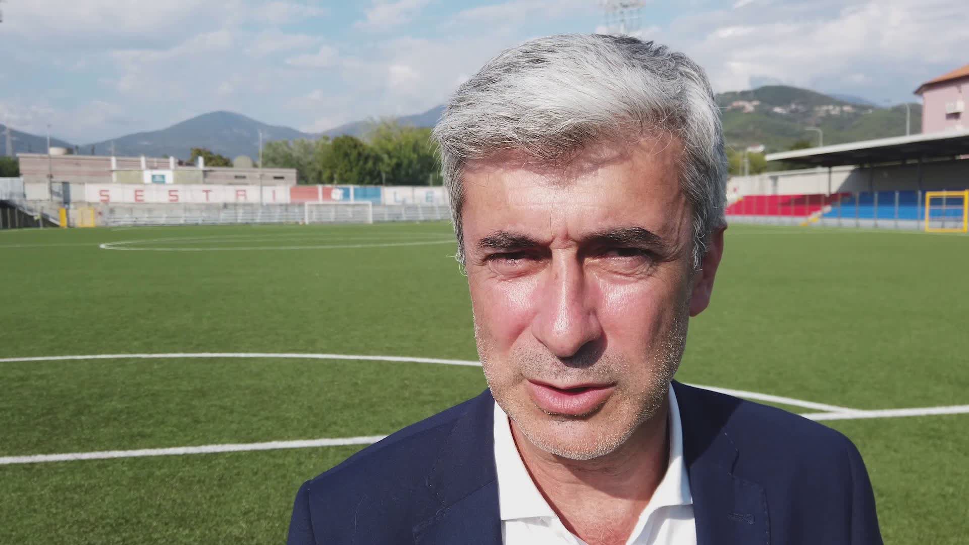 Sestri Levante, Solinas al Sivori: "Grande orgoglio per lo stadio rinnovato"