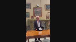 Arenzano: Gasperini cittadino onorario, premiato in Comune per la vittoria dell'Atalanta in Europa League