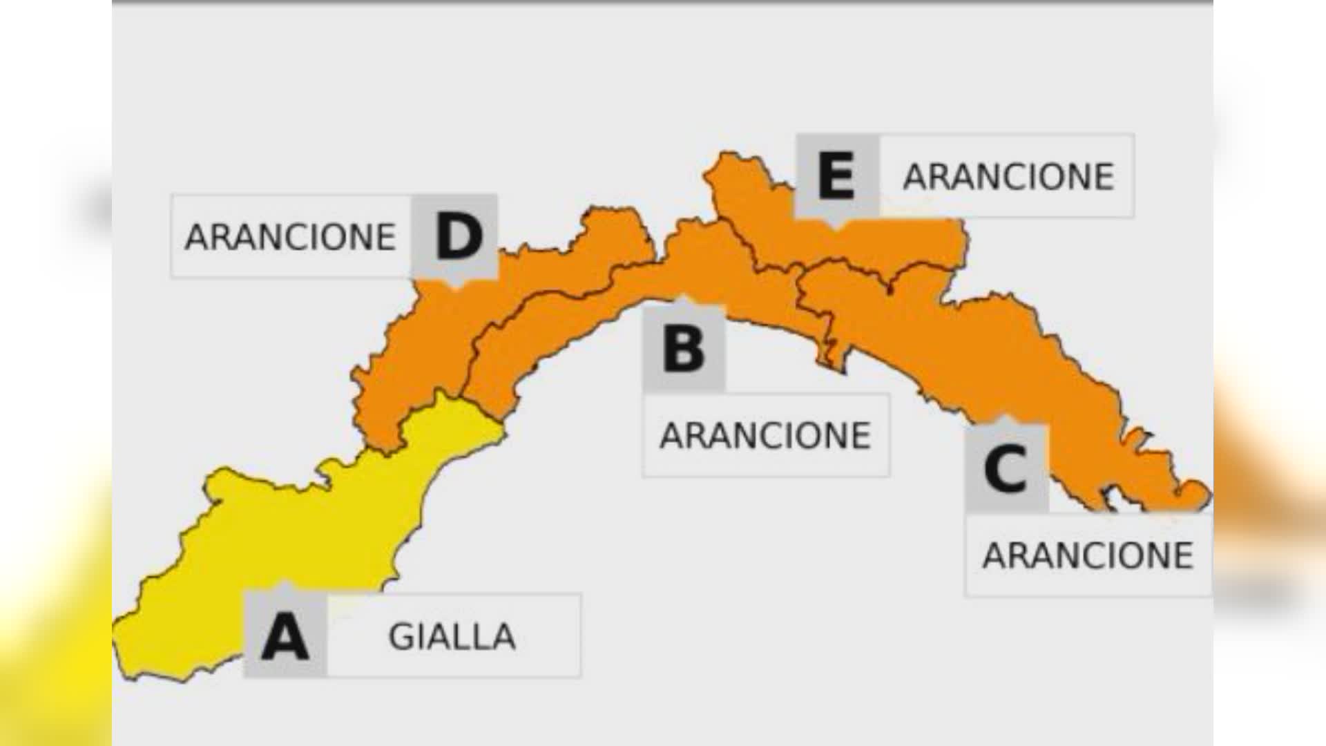 Allerta arancione prolungata fino alle 22 su centro levante