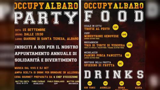 Genova: torna Occupy Albaro, festa il 15 settembre ai giardini di Santa Teresa a favore della Ghirotti