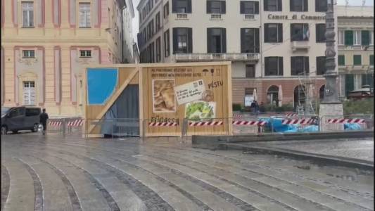 Genova, le eccellenze del "Made in Liguria" in un cassone gigante a De Ferrari