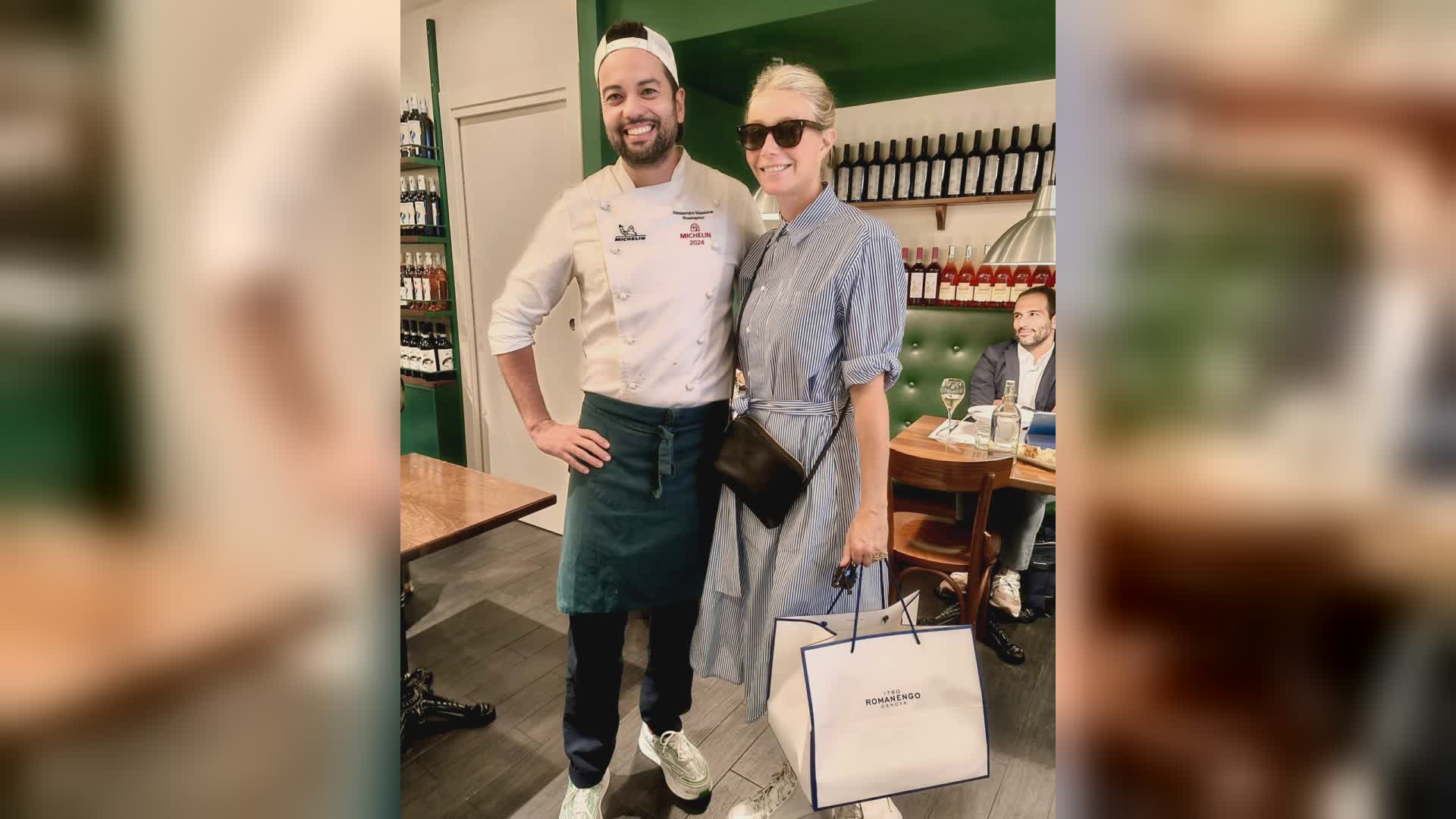 Genova: Gwyneth Paltrow, pranzo a sorpresa nel centro storico e shopping in confetteria