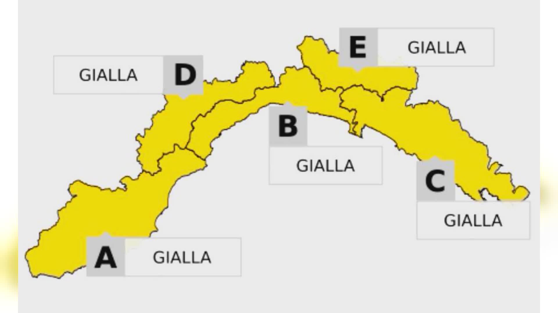 Maltempo, allerta gialla su tutta la Liguria dalle ore 6 alle 18 di lunedì 23 settembre