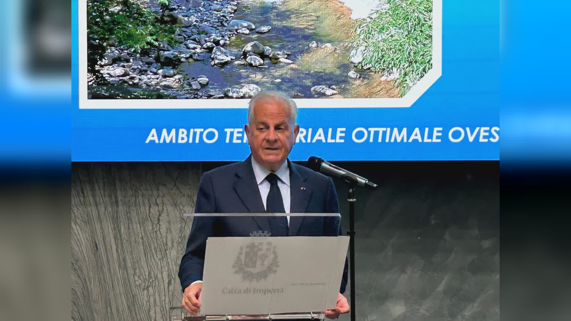 A Imperia il convegno Acqua, bene e risorsa. Il sindaco Scajola: "Necessarie forme alternative di approvvigionamento idrico"