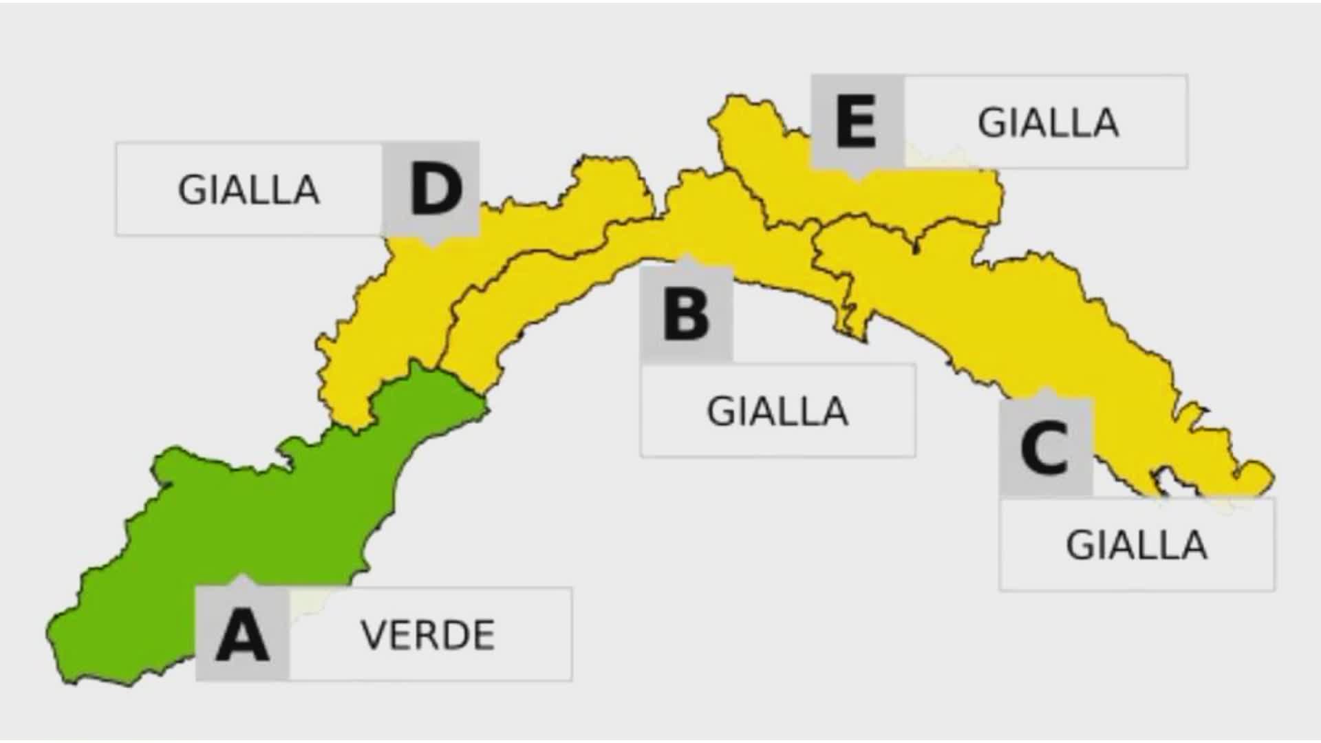 Maltempo in Liguria, arriva l’allerta: parte in giallo ma si rischia la rossa