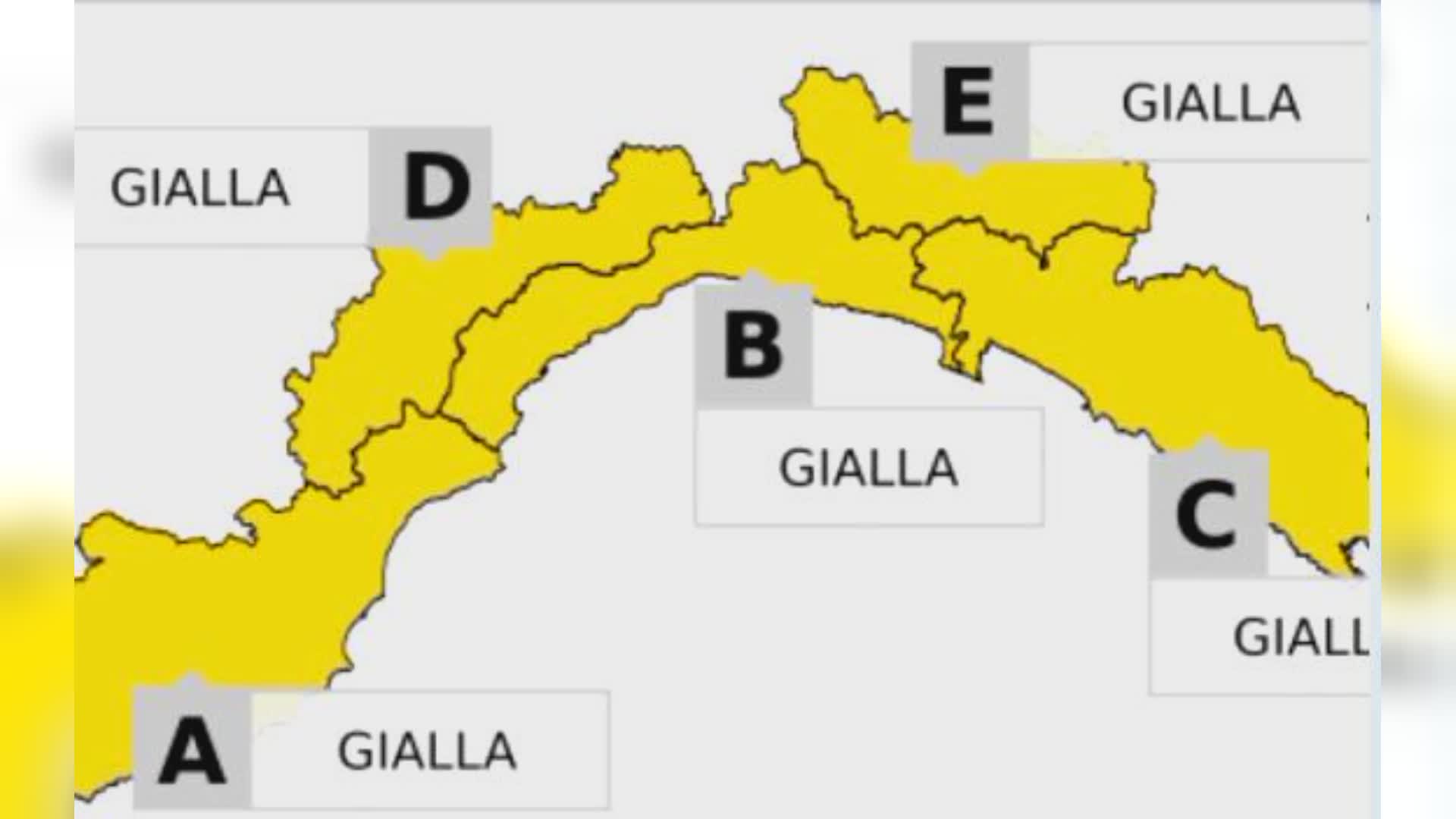 Maltempo: confermata allerta gialla per temporali dalle 15 su tutta la Liguria