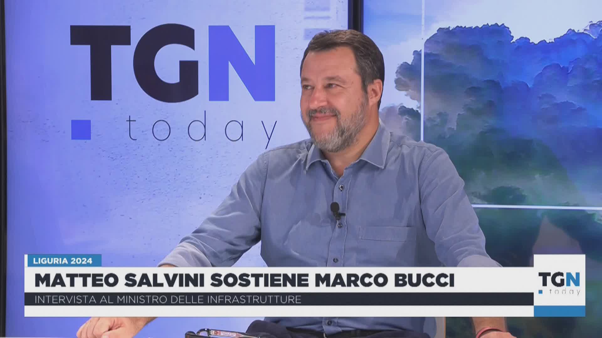 Matteo Salvini a Telenord: "Marco Bucci persona di valore, grazie a lui Genova è cambiata"