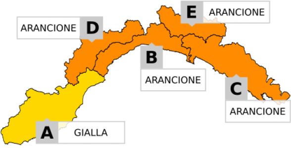 Liguria in Allerta: temporali e venti forti sul Levante, livelli idrometrici sotto controllo ma possibili criticità locali