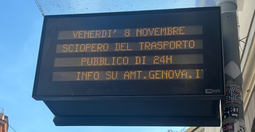 Liguria: sciopero nazionale trasporto locale dell'8 novembre 2024, il piano AMT per attenuare i disagi