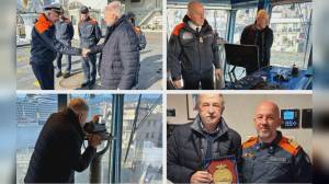 Regione Liguria: presidente Bucci in visita alla nave 'Diciotti' della Guardia Costiera