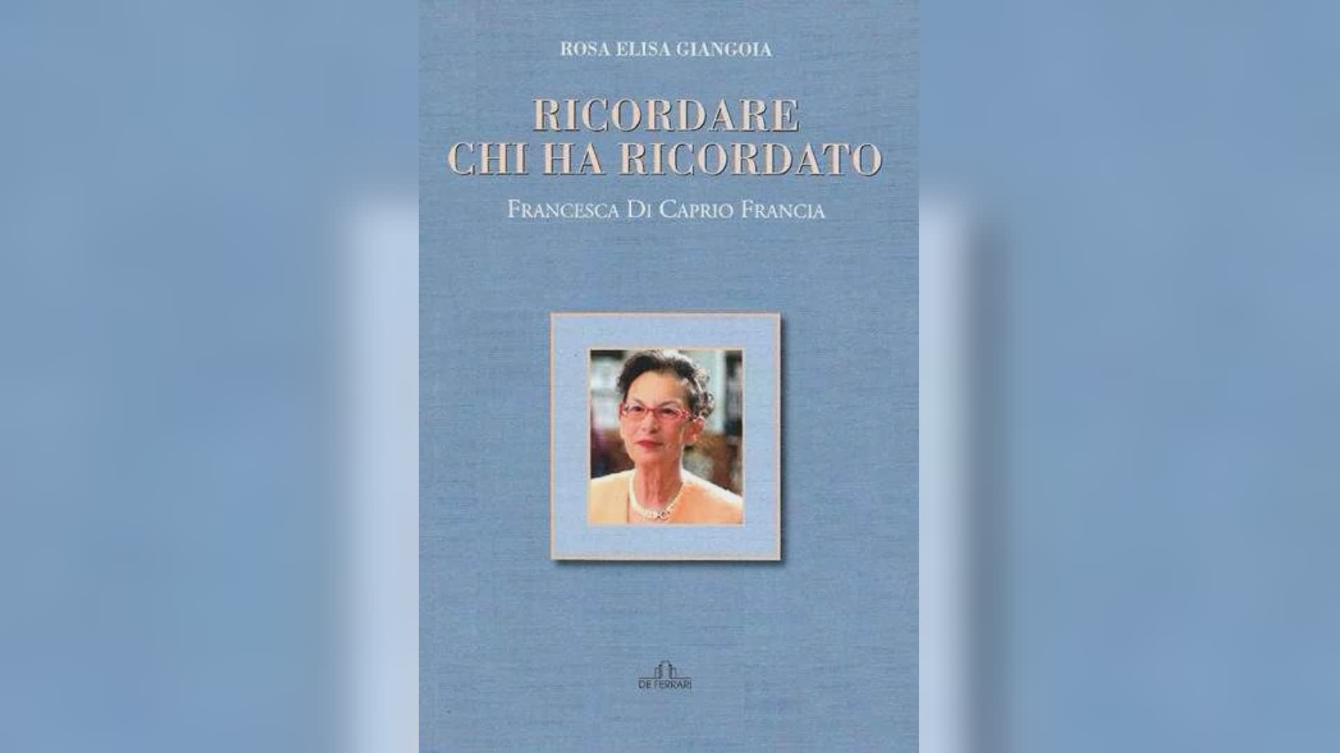 Genova, 'A Compagna': un libro per ricordare Francesca Di Caprio Francia