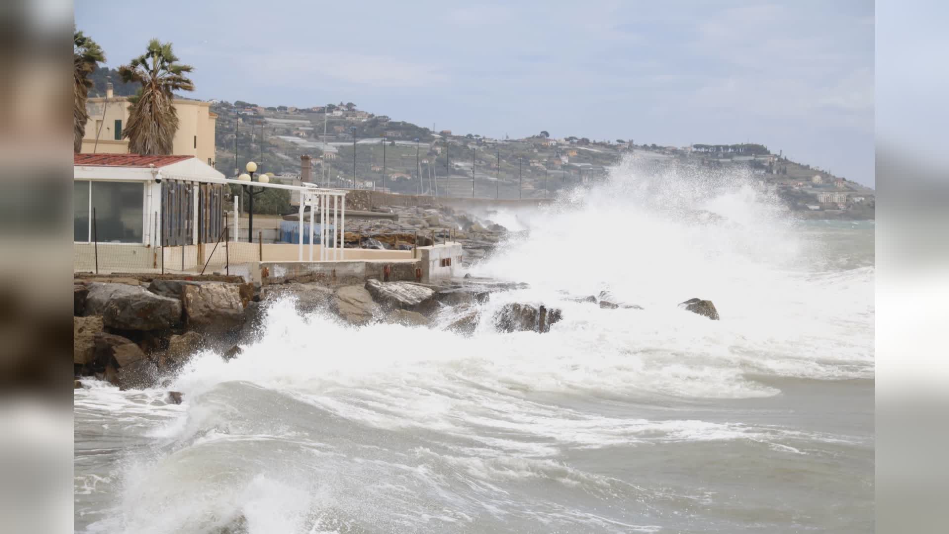 Mareggiata e raffiche di vento sulla Liguria: alberi caduti e disagi a Levante e a Ponente