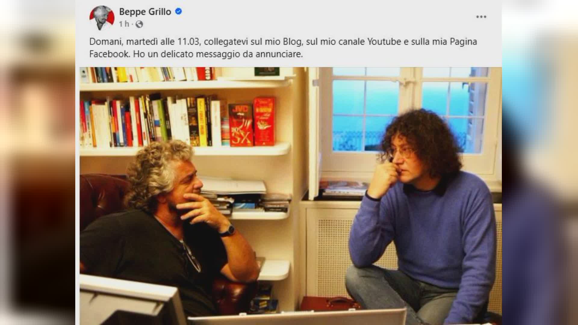 M5S, Grillo fa il misterioso: "Domani sul mio blog un annuncio delicato, collegatevi tutti"