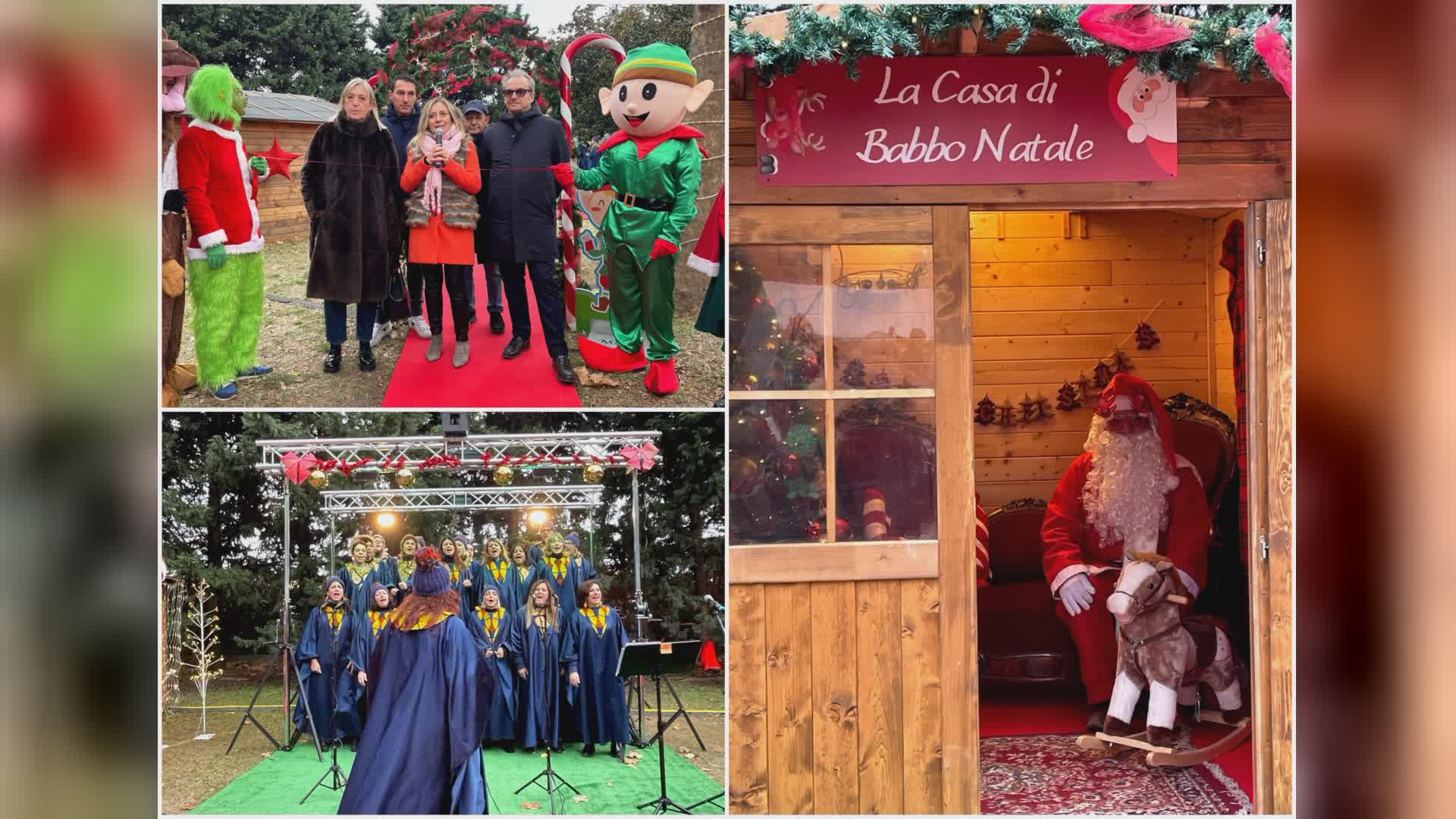 Genova, taglio del nastro per il Villaggio di Babbo Natale a Villa Bombrini