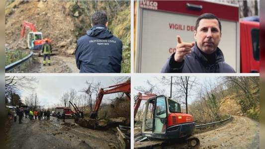 Frana a Davagna, riapertura della strada per Marsiglia prevista entro la serata