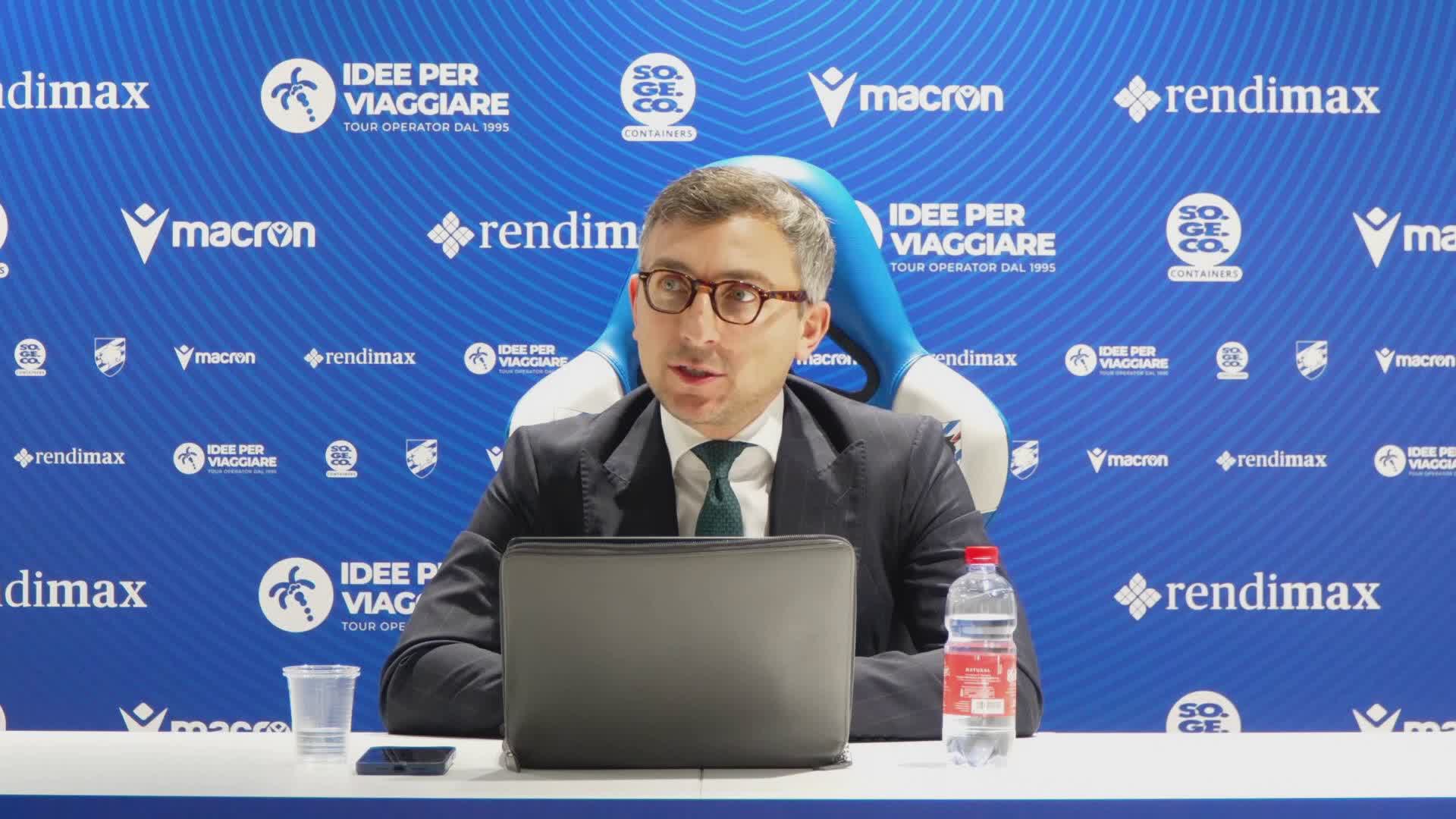 Sampdoria, Manfredi: "Di chi è la società? Di Gestio Capital, che rappresento io"