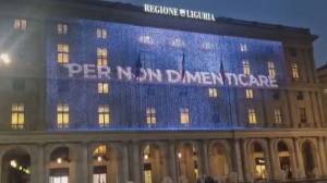 Giorno della Memoria, il ricordo sulla facciata del Palazzo della Regione