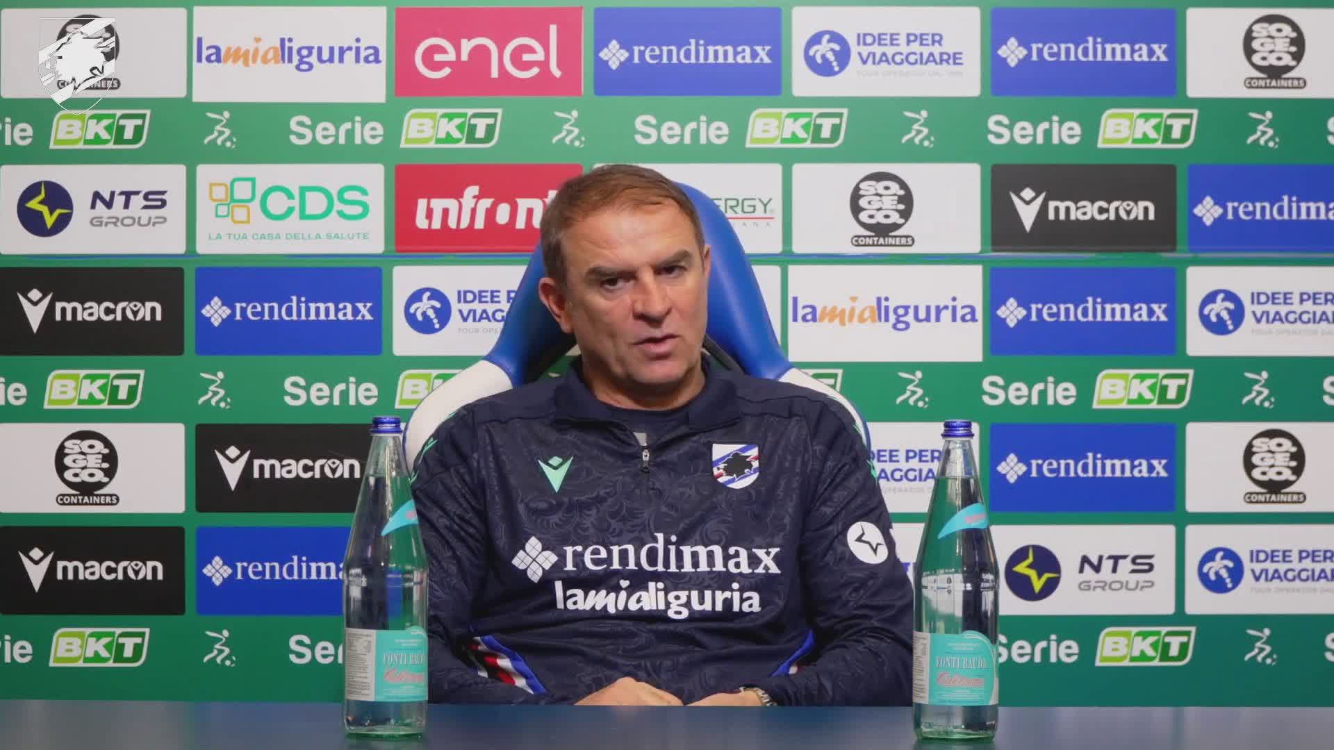 Sampdoria, Semplici: "Col Cosenza serve vincere, ma non è l'ultima spiaggia"