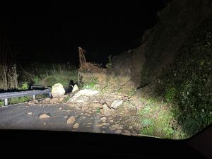 Maltempo, frane e alberi caduti a Genova e provincia. Chiusa la strada verso il santuario della Guardia