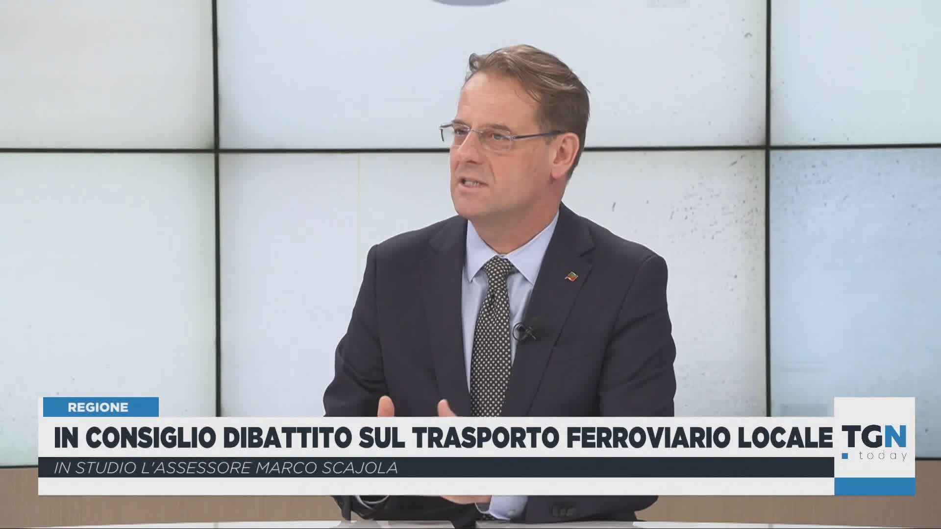 Consiglio Regionale, dibattito su trasporto ferroviario locale: in studio l'assessore Marco Scajola