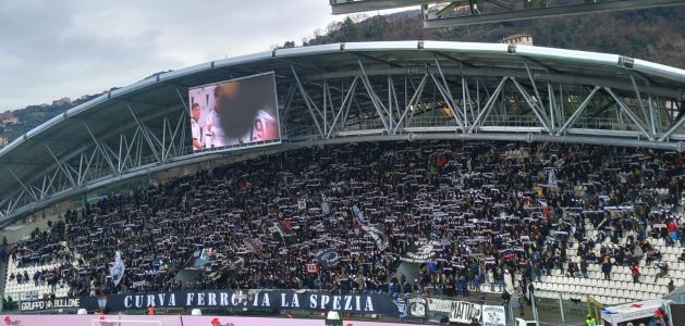 Il bello (brutto) del calcio: lo Spezia prende il Palermo a pallonate ma si salva solo nel recupero, 2-2