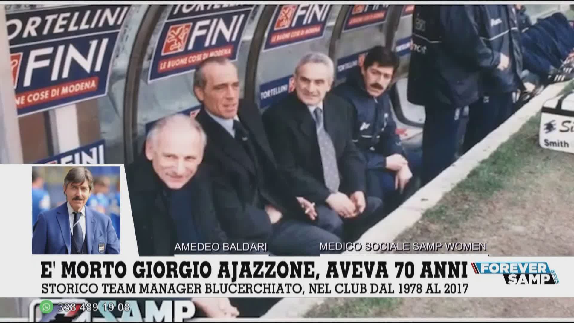 Scomparsa di Giorgio Ajazzone, l'omaggio di Forever Samp allo storico dirigente
