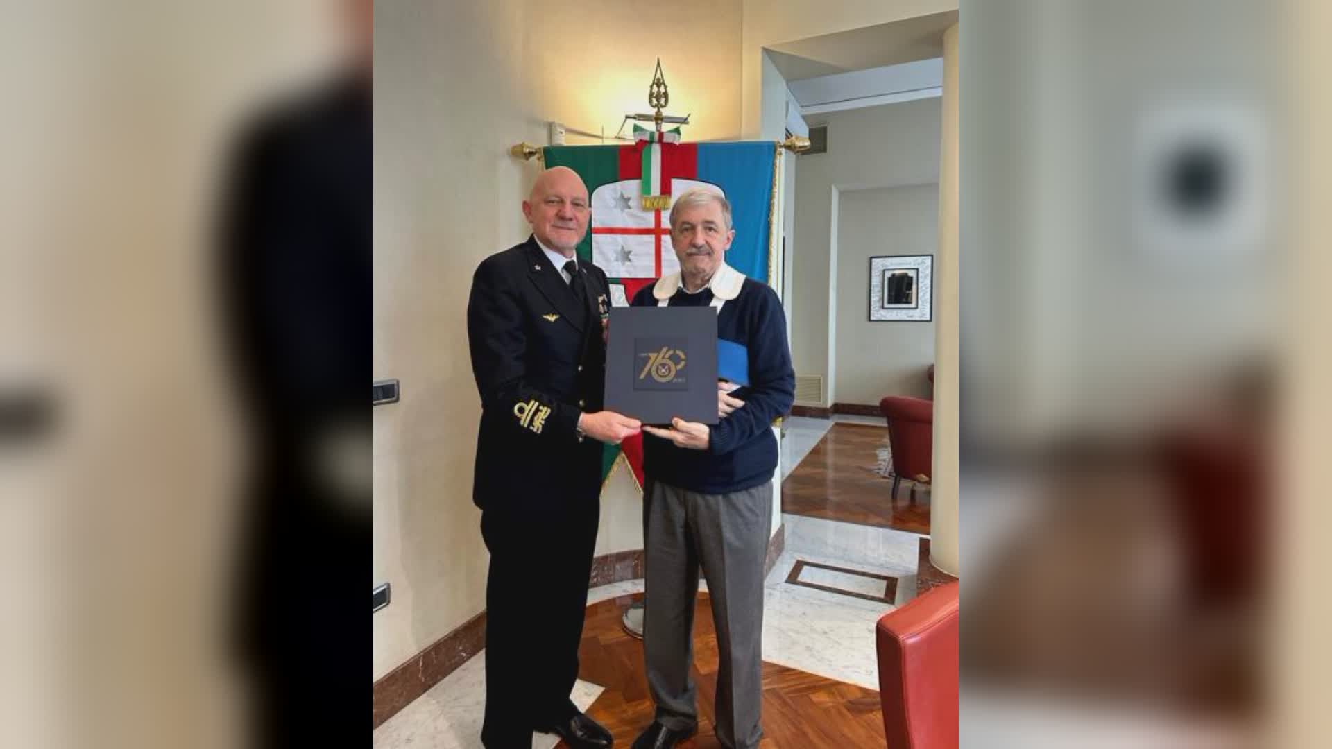 Il governatore Bucci incontra il comandante Pellizzari: celebrato il 160° anniversario delle Capitanerie di Porto
