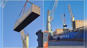 Arrivata in porto la "talpa" per lo scolmatore del Bisagno, operazioni ai terminal TSG e IMT