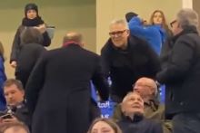 Genoa, stretta di mano in tribuna a San Siro tra Sucu e Zangrillo