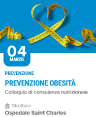 Giornata mondiale obesità, colloqui gratuiti con gli specialisti