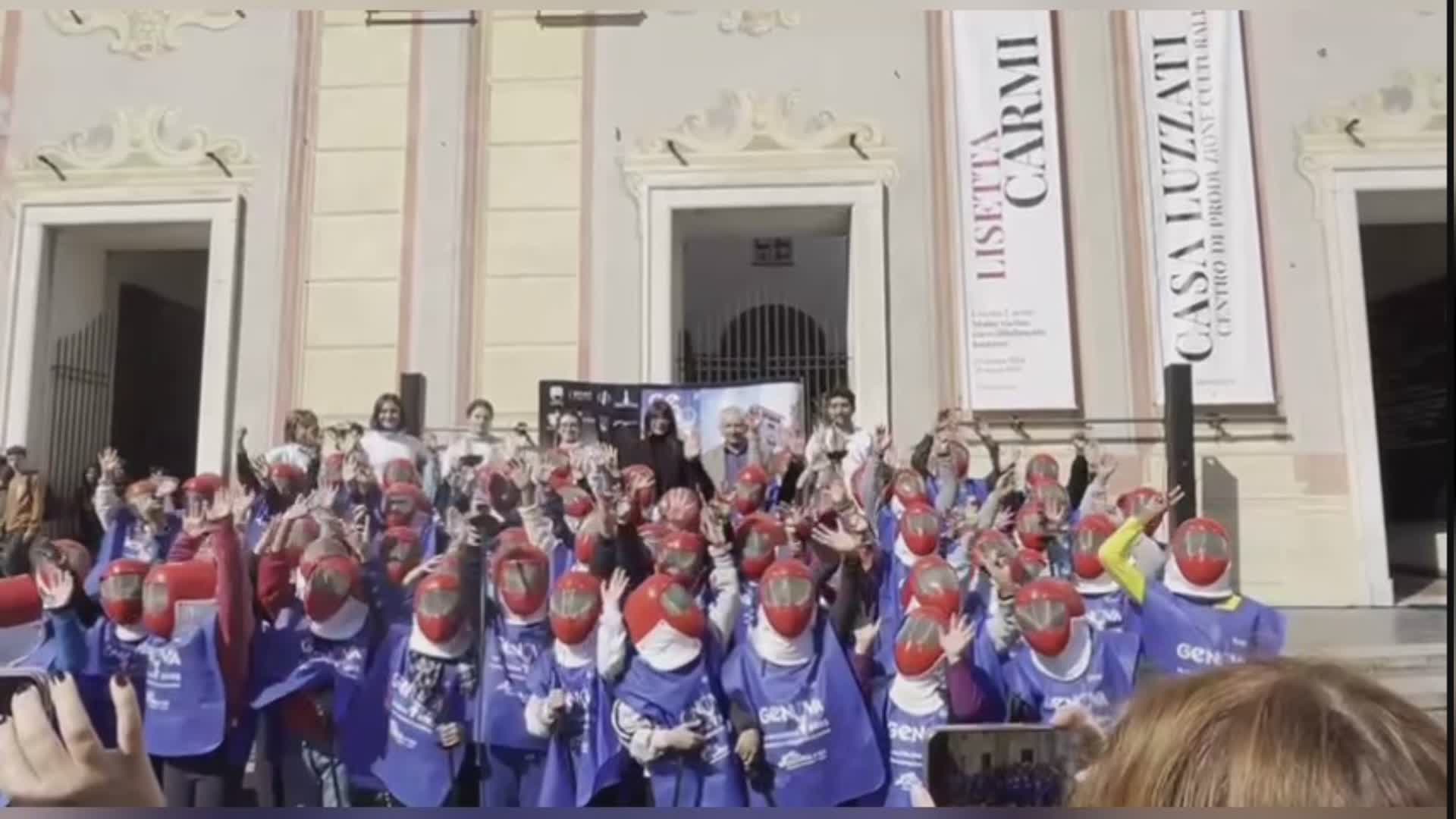 Genova, flashmob con spadisti e scuole in preparazione agli Europei di Scherma