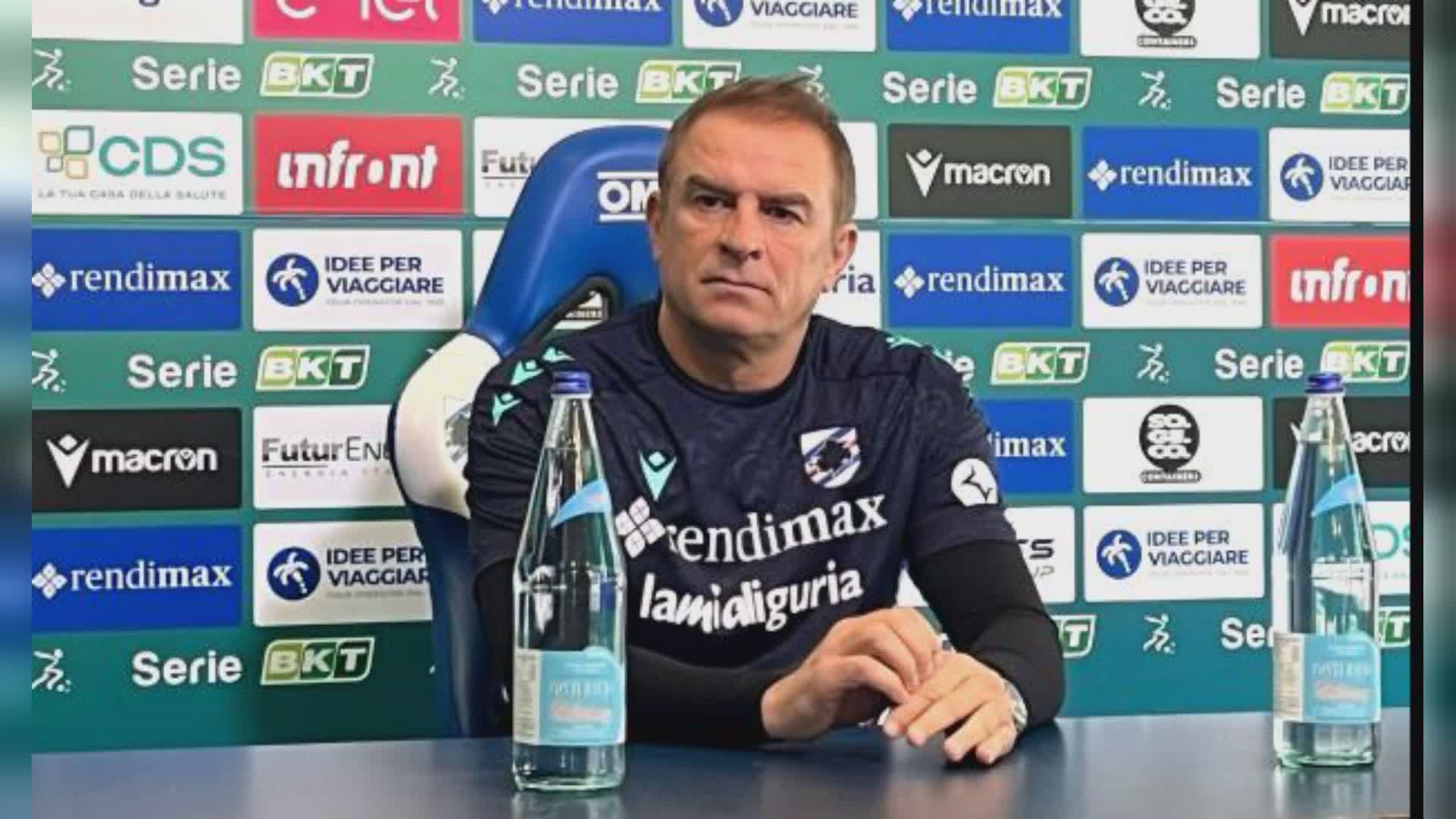 Sampdoria, Semplici: "Rispetto per il Palermo, noi stiamo bene. Coda e Niang insieme? Spero presto, non faccio dispetti"