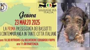 Genova: la 'passeggiata dei bassotti' domenica 23 marzo in corso Italia