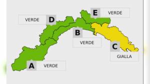 Liguria, meteo: allerta gialla sul Levante dalle 21 alla tarda mattinata di venerdì